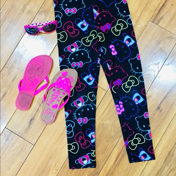 Hello kitty leggings sunglasses shoes —summer girl outfit - cats - neon … - Picture 4 of 4